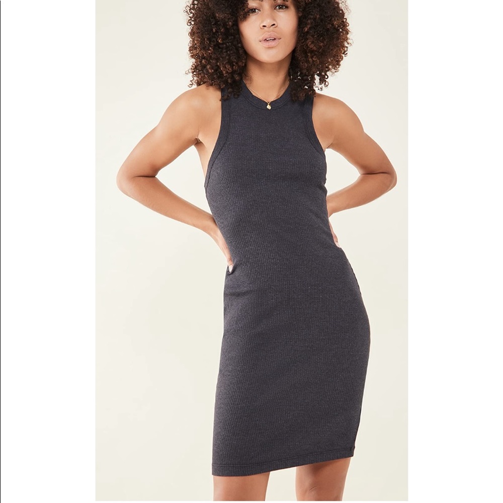 James Perse Scoop Back Rib Tank Dress